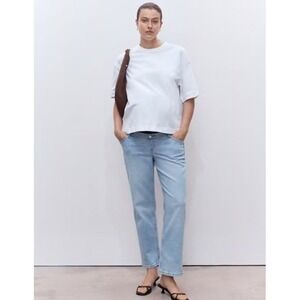Mango Jeans Maternity Straight Jeans Medium Blue Size 10 Style 17001241 EUC